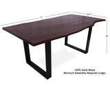 Solid Wood Dining Table With Metal Legs - Golden Nile