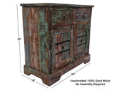 Solid Wood Handcrafted Sideboard Table 35" - Golden Nile