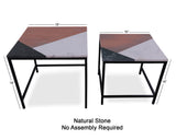 Marble Nesting Coffee Table - Golden Nile