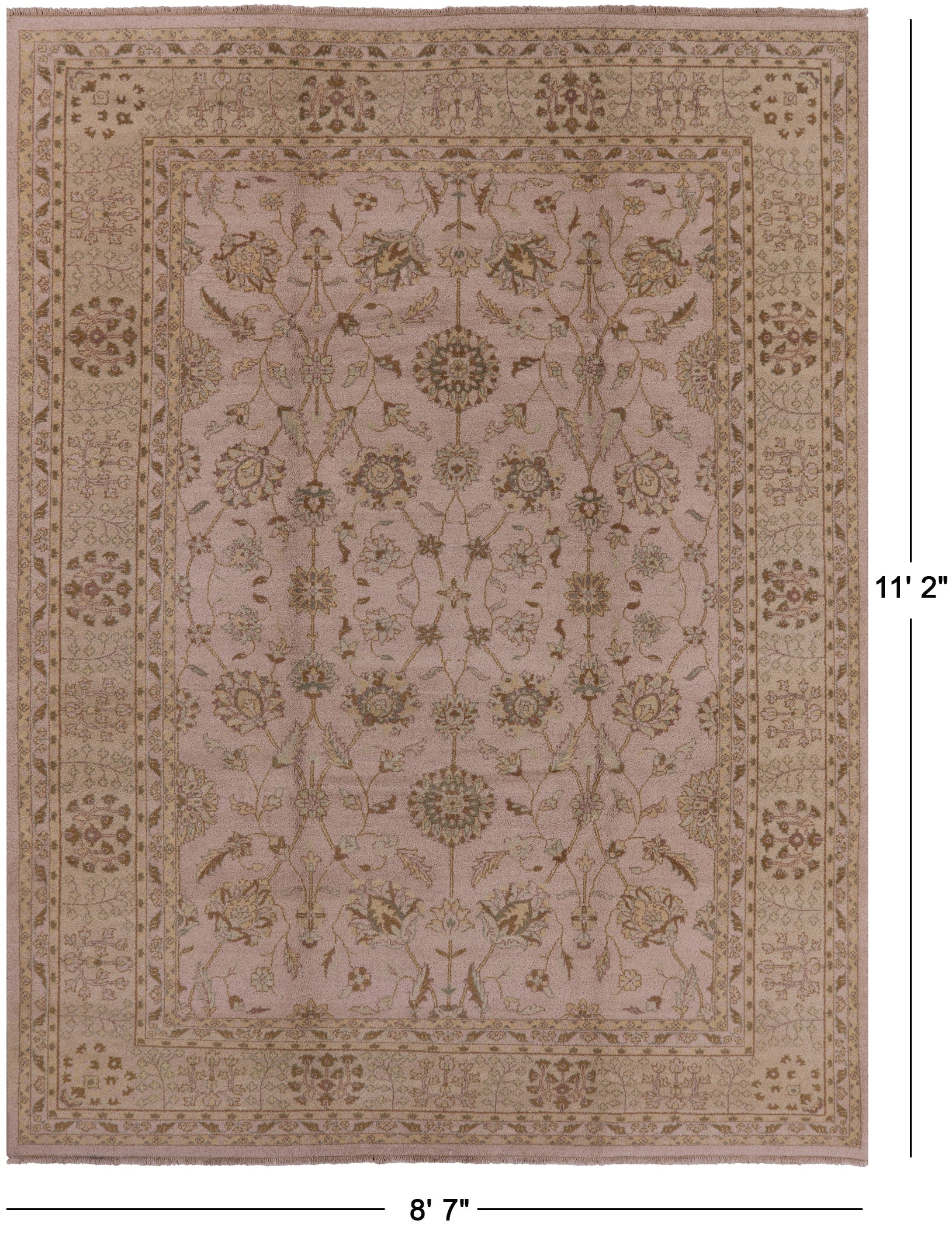 Persian Handmade Rug - 8' 7" X 11' 2" - Golden Nile