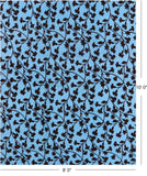 Blue Modern Floral Hand Knotted Area Rug - 8' 0" X 10' 0" - Golden Nile