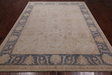 Ivory Peshawar Hand Knotted Wool Rug - 8' 2" X 10' 0"
