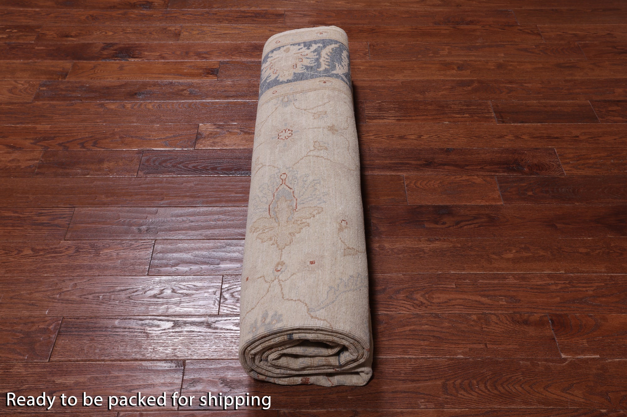 Ivory Peshawar Hand Knotted Wool Rug - 8' 2" X 10' 0"