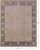 Ivory Peshawar Hand Knotted Wool Rug - 8' 2" X 10' 0" - Golden Nile