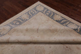 Ivory Peshawar Hand Knotted Wool Rug - 8' 2" X 10' 0"