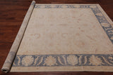 Ivory Peshawar Hand Knotted Wool Rug - 8' 2" X 10' 0"