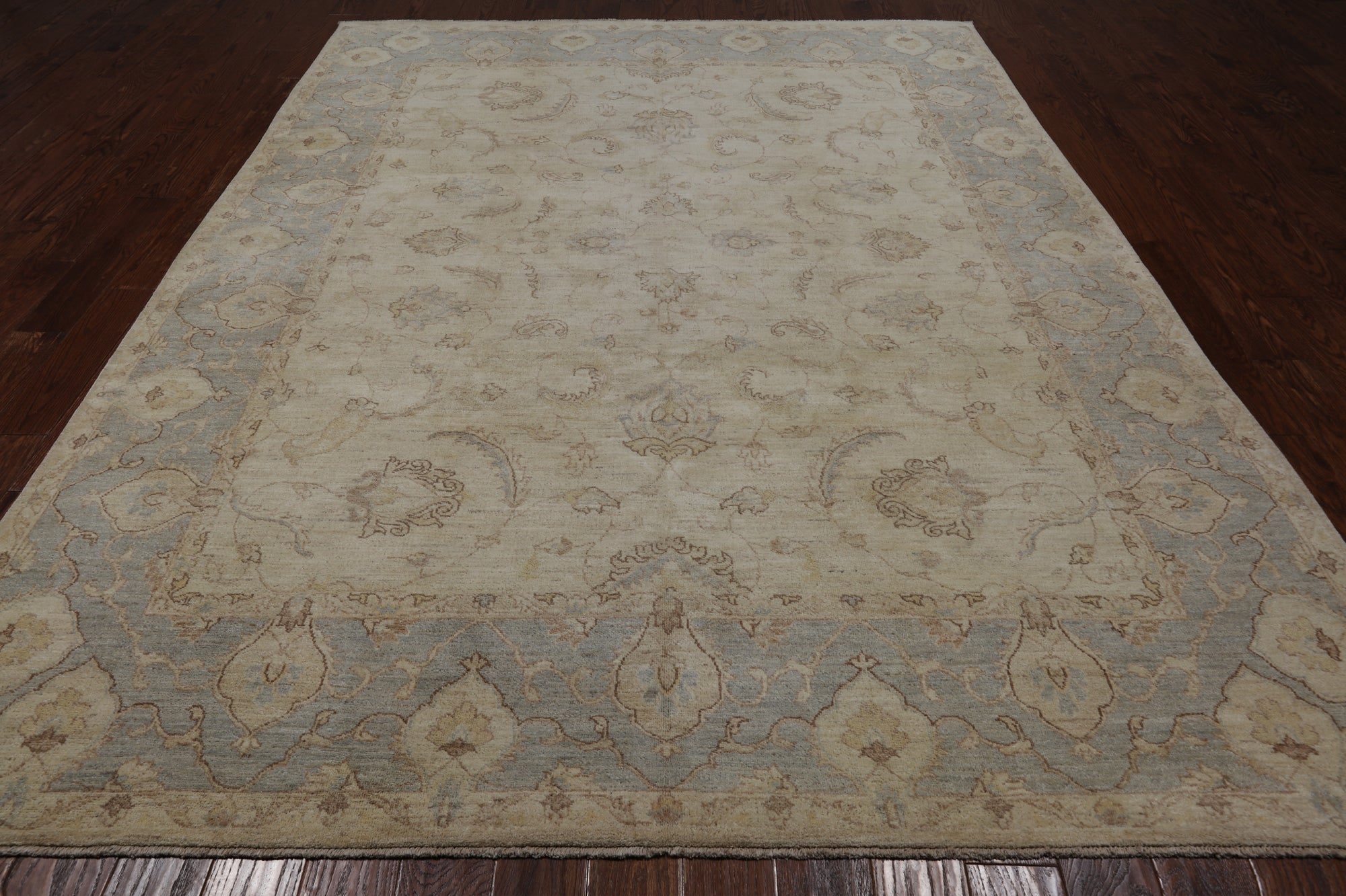 Ivory Peshawar White Wash Area Rug - 8' 2" X 10' 7"