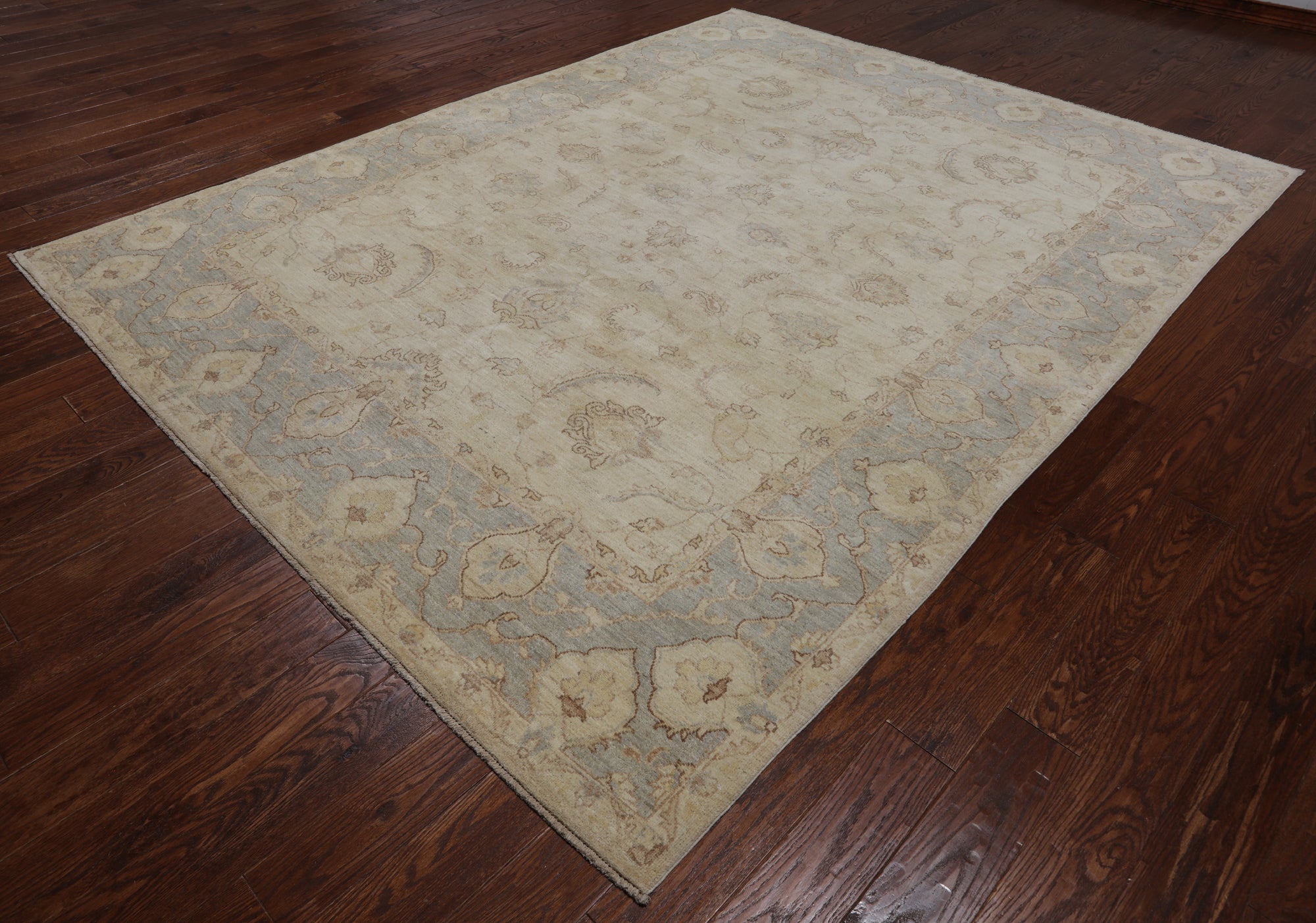 Ivory Peshawar White Wash Area Rug - 8' 2" X 10' 7"