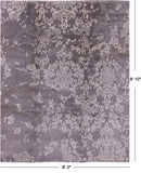 Grey Contemporary Handmade Wool Rug - 8' 0" X 9' 10" - Golden Nile
