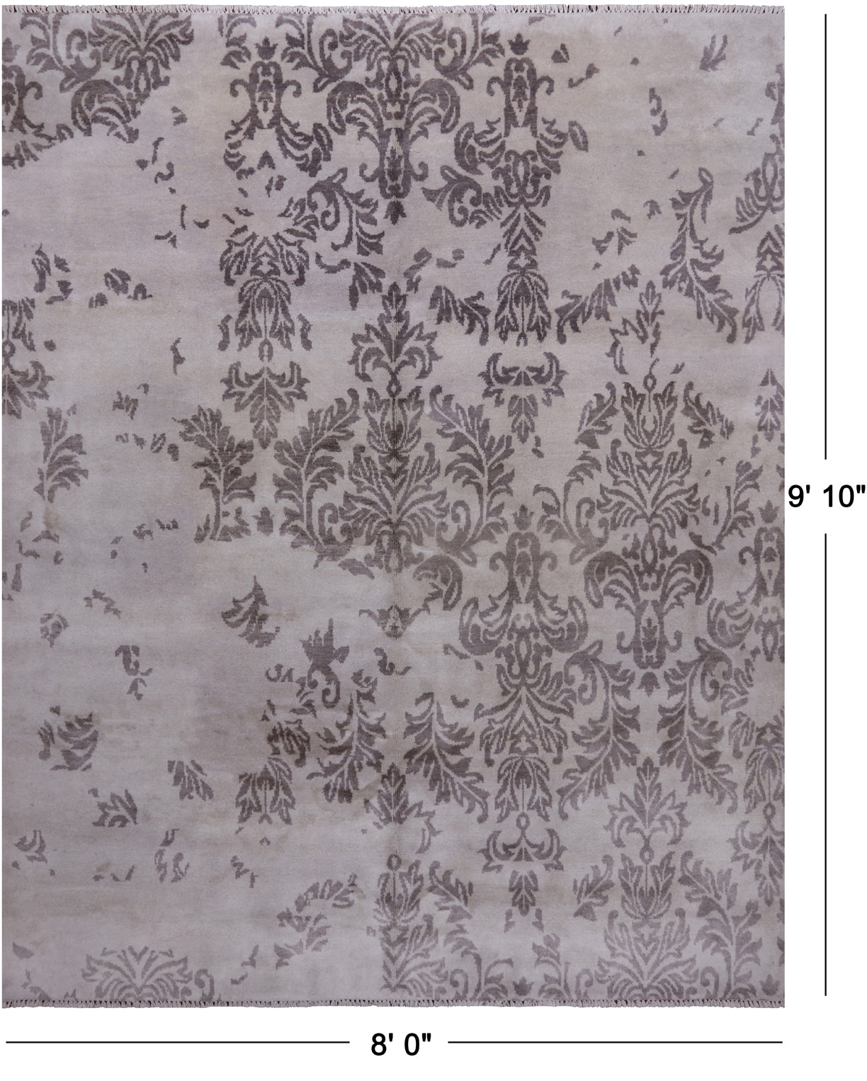 SUPER SALE Contemporary Hand Knotted Wool Rug - 8' 0" X 9' 10"