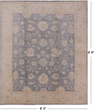 Peshawar Hand Knotted Wool Area Rug - 8' 3" X 9' 9" - Golden Nile