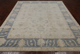 Ivory Peshawar Hand Knotted Wool Rug - 8' 5" X 9' 10"