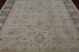 Ivory Peshawar Hand Knotted Wool Rug - 8' 5" X 9' 10"