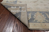 Ivory Peshawar Hand Knotted Wool Rug - 8' 5" X 9' 10"