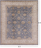 Peshawar Hand Knotted Wool Rug - 8' 4" X 9' 8" - Golden Nile