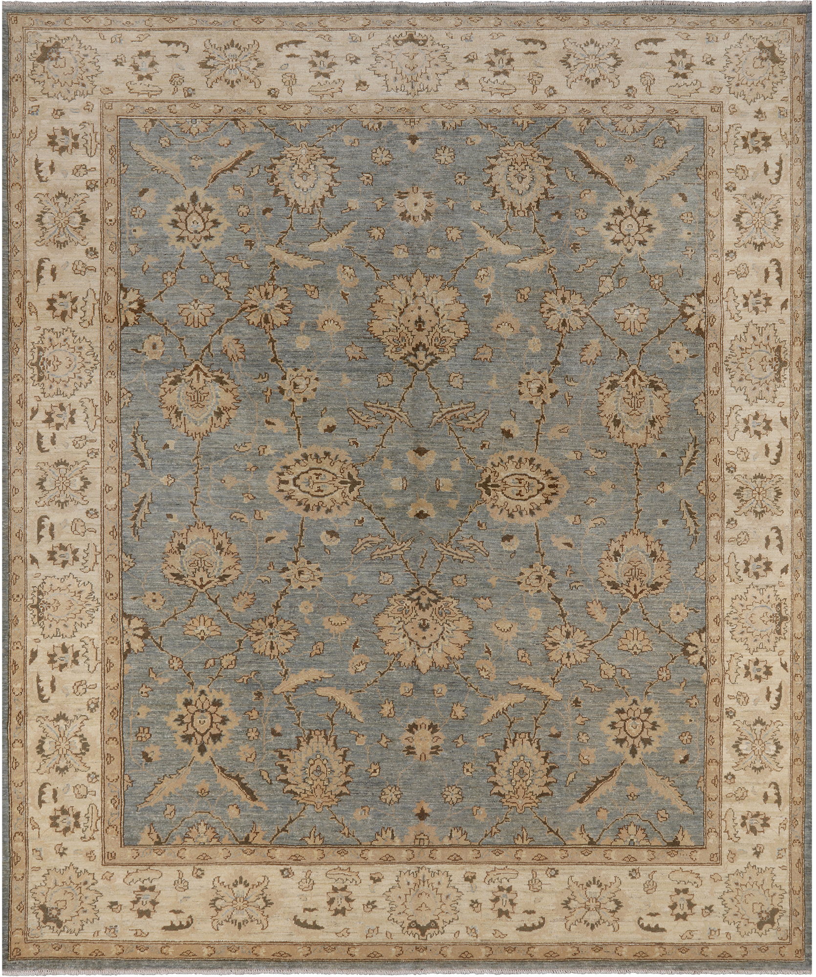 Chobi Peshawar Hand Knotted Wool Area Rug - 8' 3" X 9' 10"