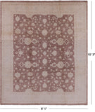 Chobi Peshawar Hand Knotted Wool Area Rug - 8' 1" X 10' 3" - Golden Nile