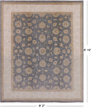 Peshawar Hand Knotted Wool Rug - 8' 2" X 9' 10" - Golden Nile