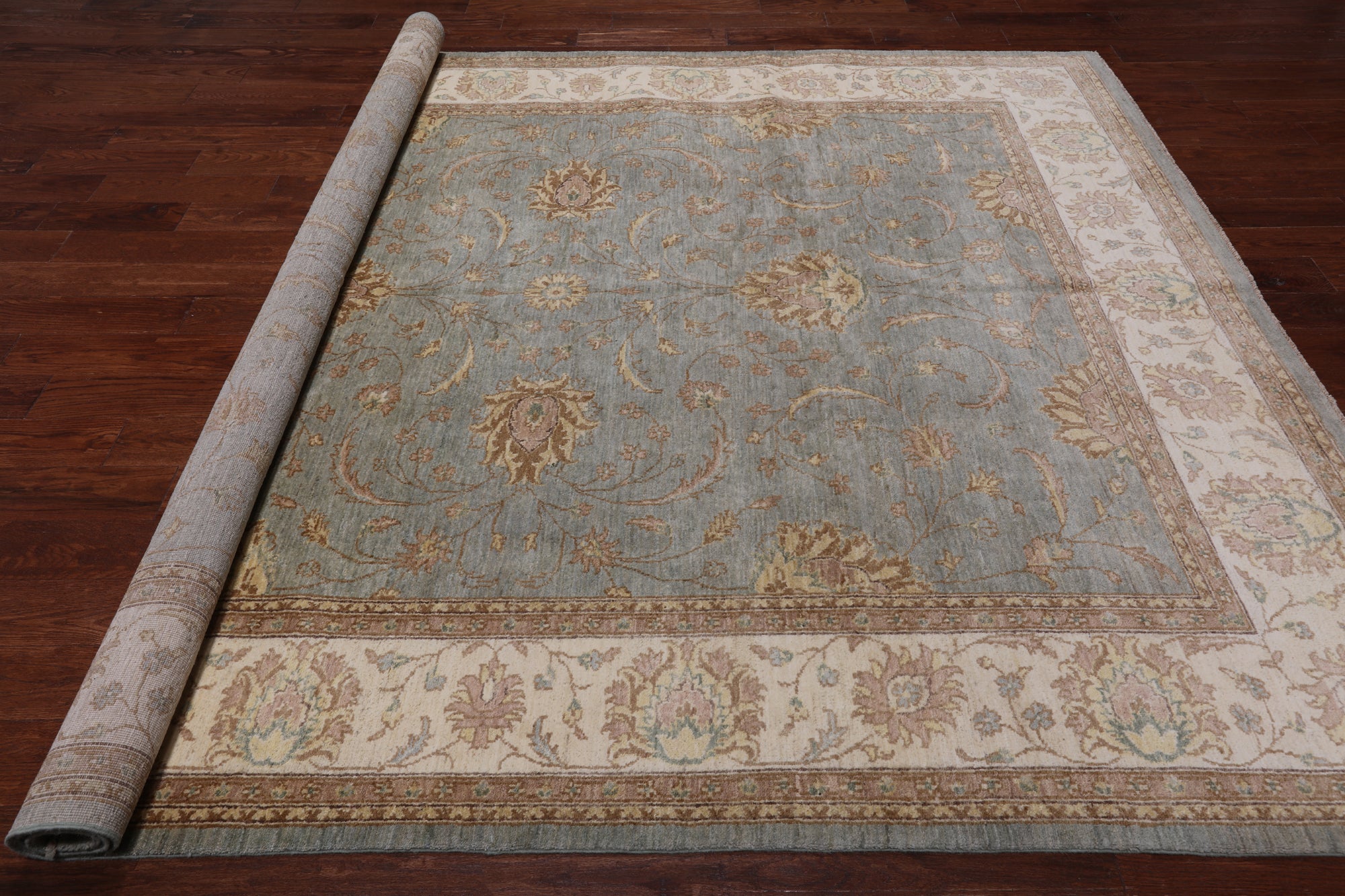Chobi Peshawar Hand Knotted Wool Rug - 8' 1" X 10' 1"