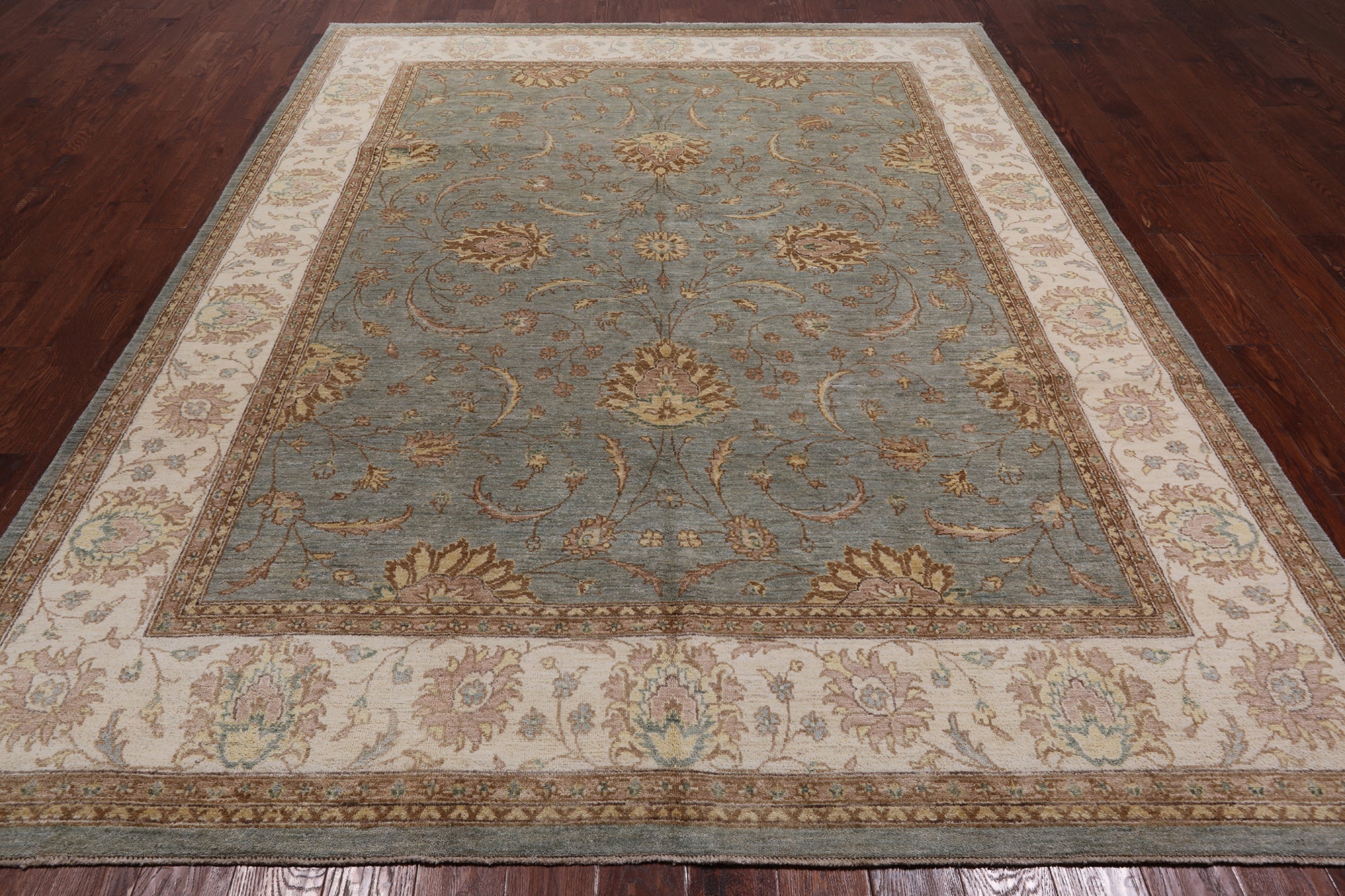 Chobi Peshawar Hand Knotted Wool Rug - 8' 1" X 10' 1"