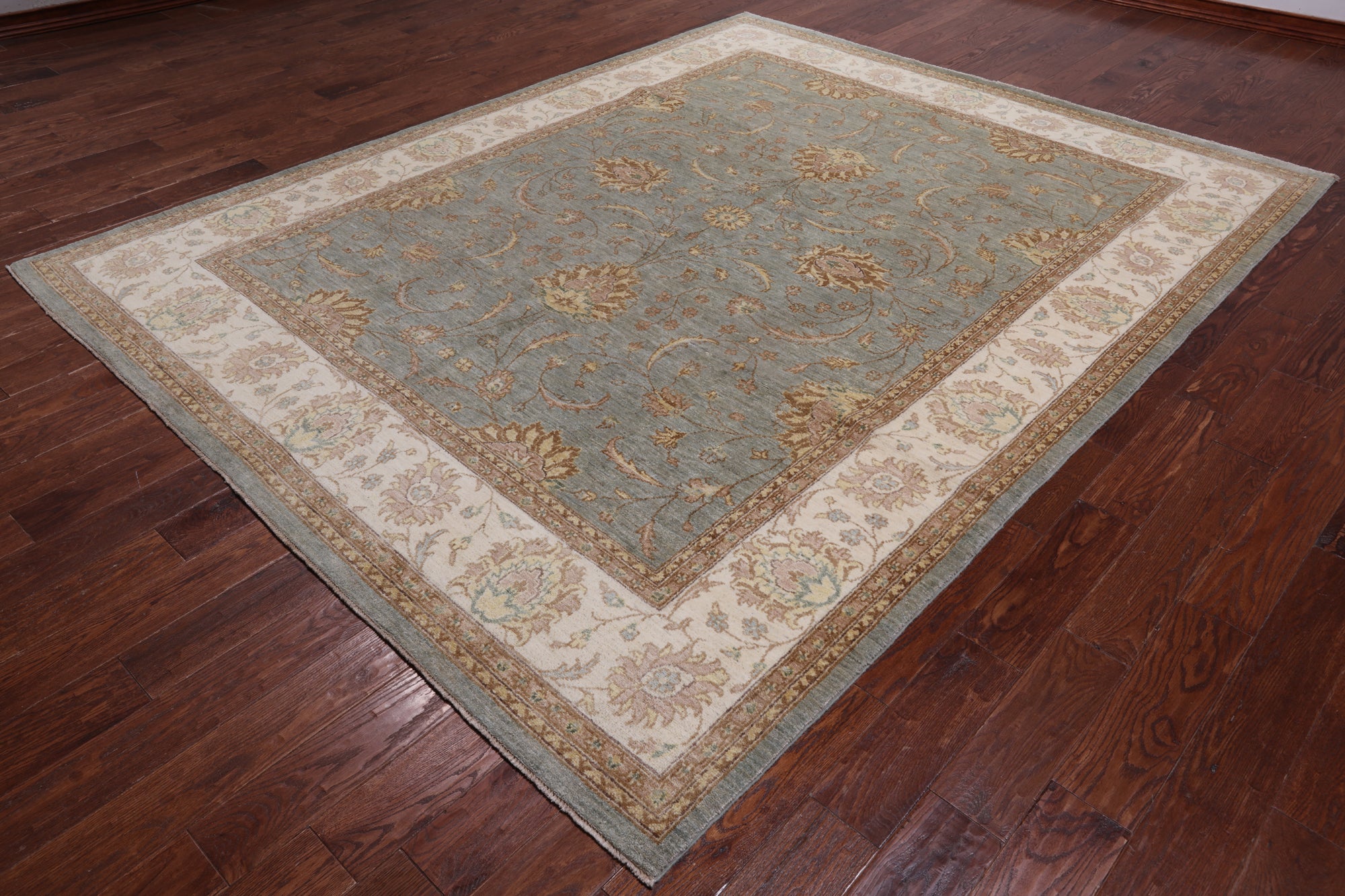 Chobi Peshawar Hand Knotted Wool Rug - 8' 1" X 10' 1"