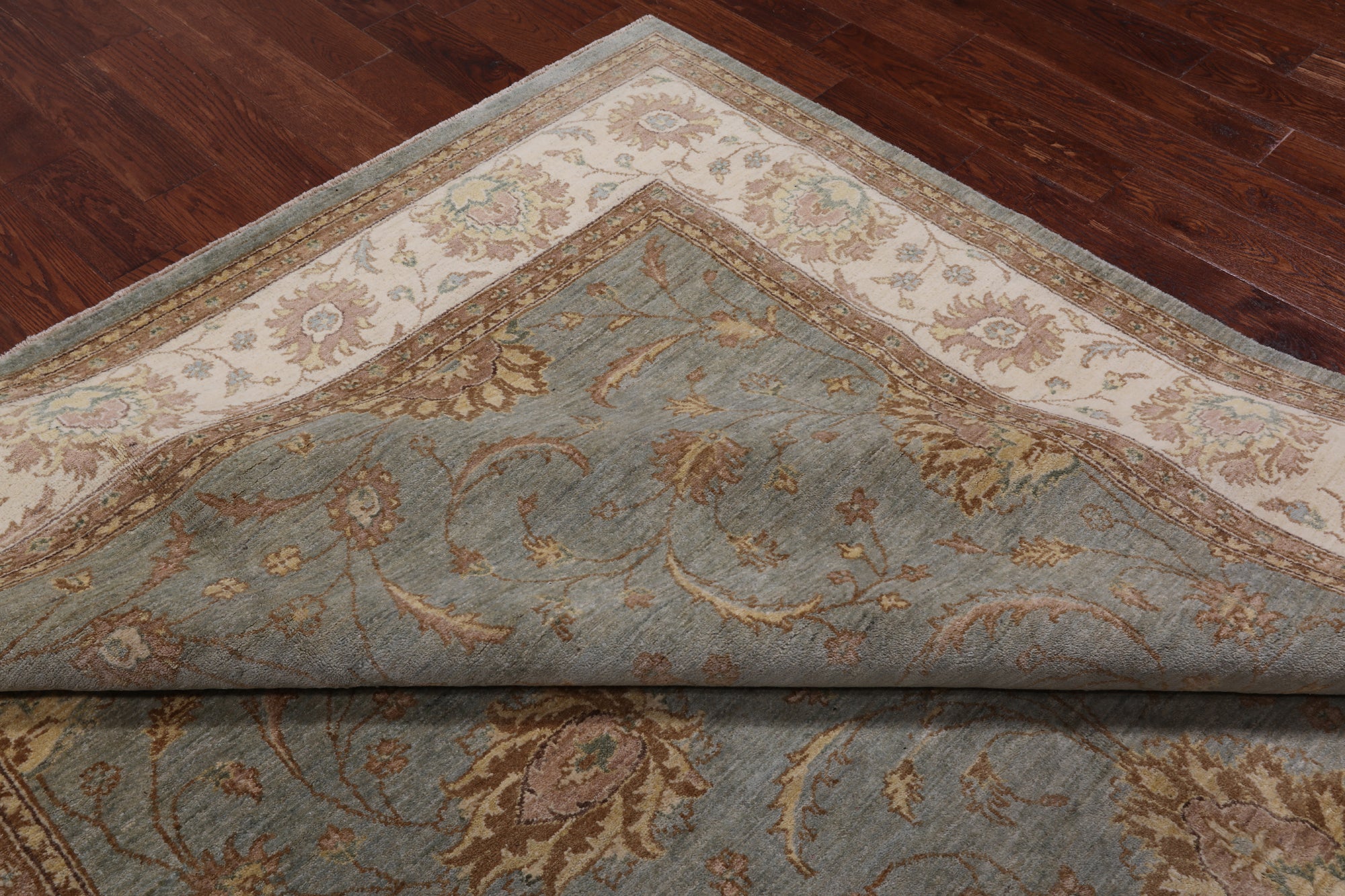 Chobi Peshawar Hand Knotted Wool Rug - 8' 1" X 10' 1"