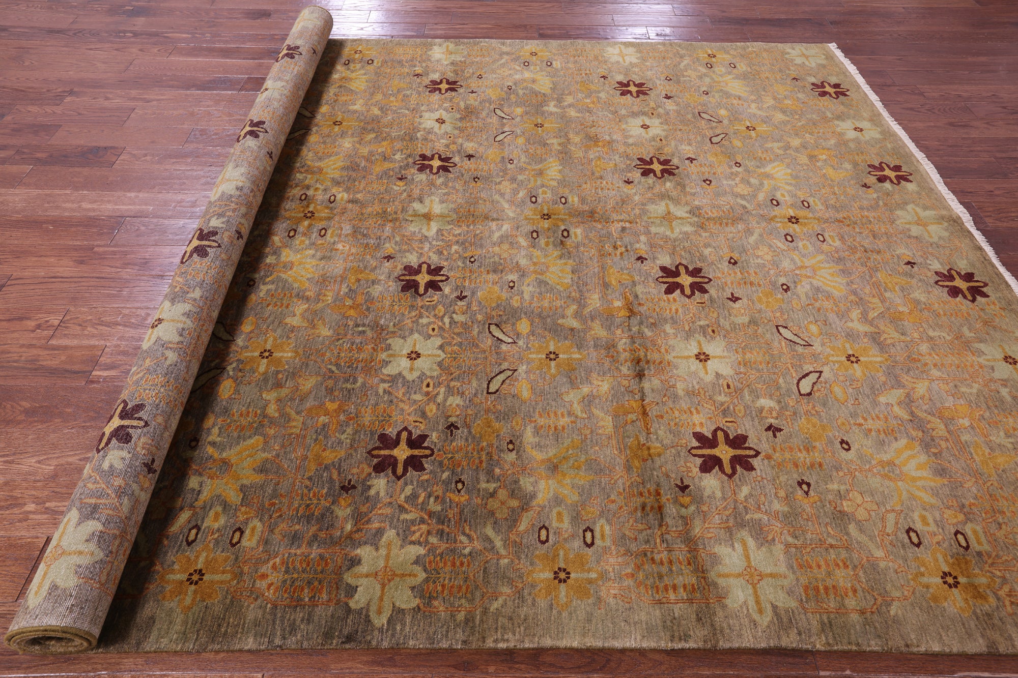 Peshawar Handmade Wool Area Rug - 8' 2" X 10' 6" - Golden Nile