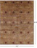Peshawar Handmade Wool Area Rug - 8' 2" X 10' 6" - Golden Nile