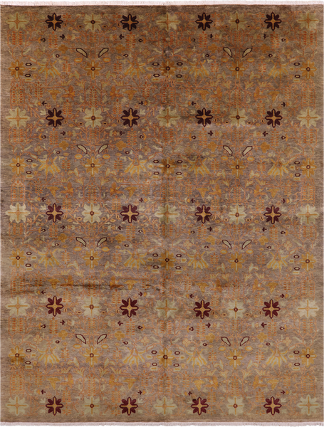 Peshawar Handmade Wool Area Rug - 8' 2" X 10' 6" - Golden Nile