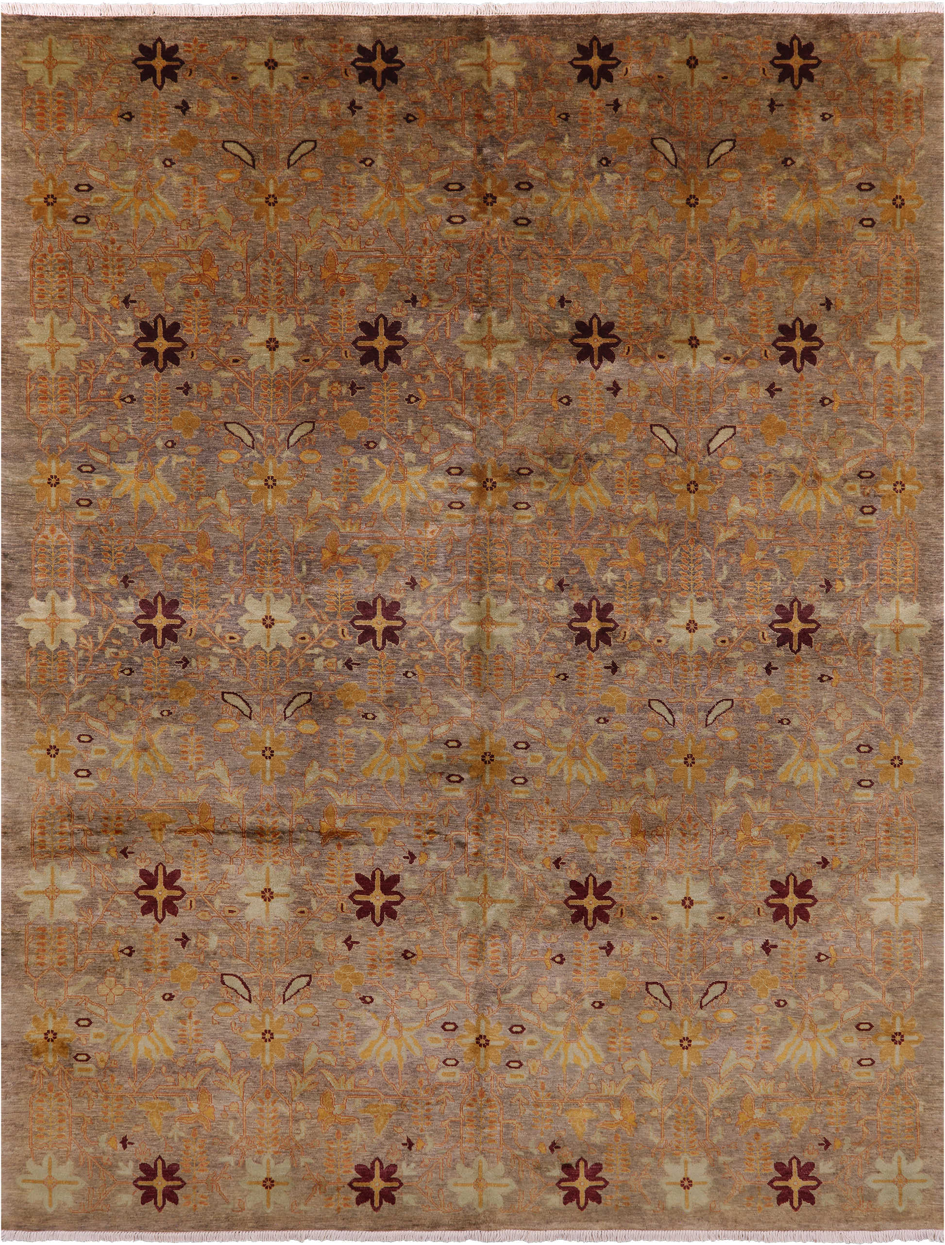 Peshawar Handmade Wool Area Rug - 8' 2" X 10' 6" - Golden Nile