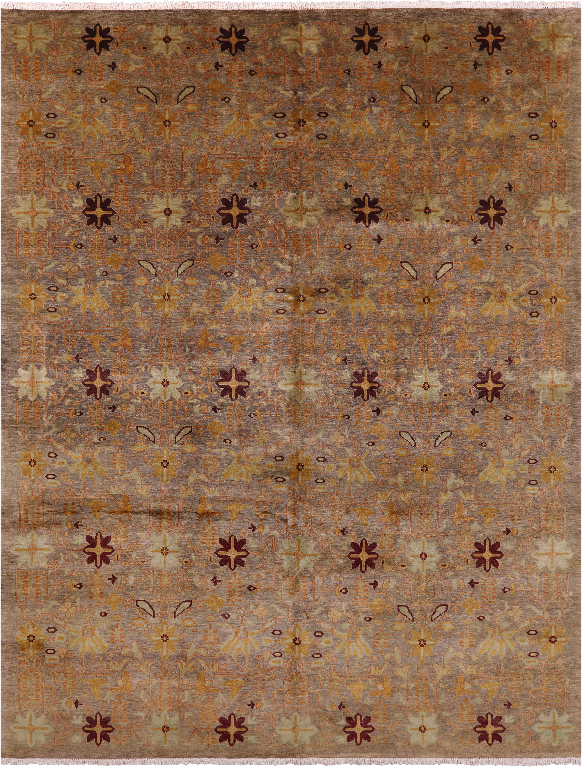 Peshawar Handmade Wool Area Rug - 8' 2" X 10' 6" - Golden Nile