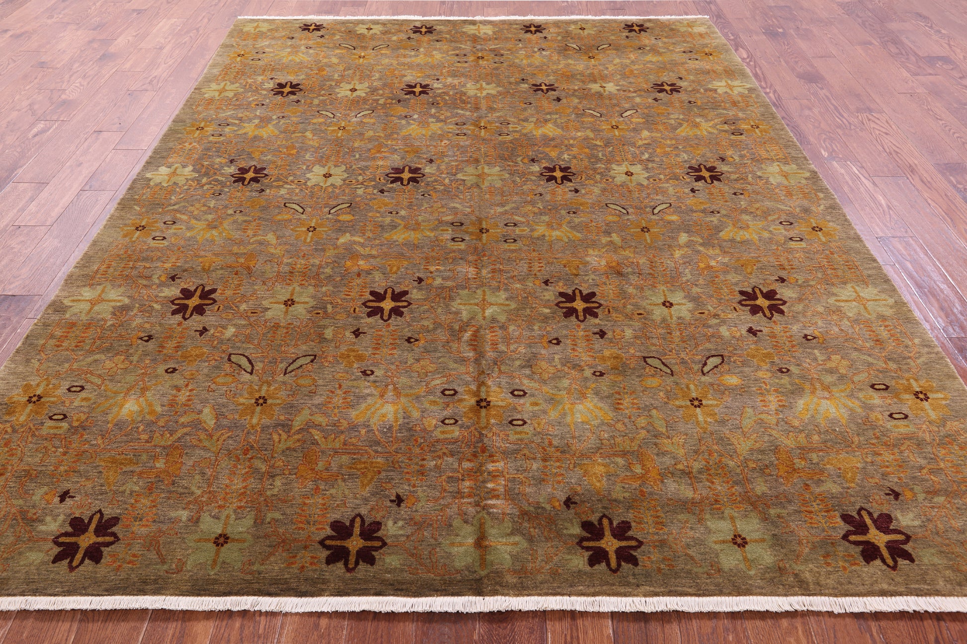 Peshawar Handmade Wool Area Rug - 8' 2" X 10' 6" - Golden Nile