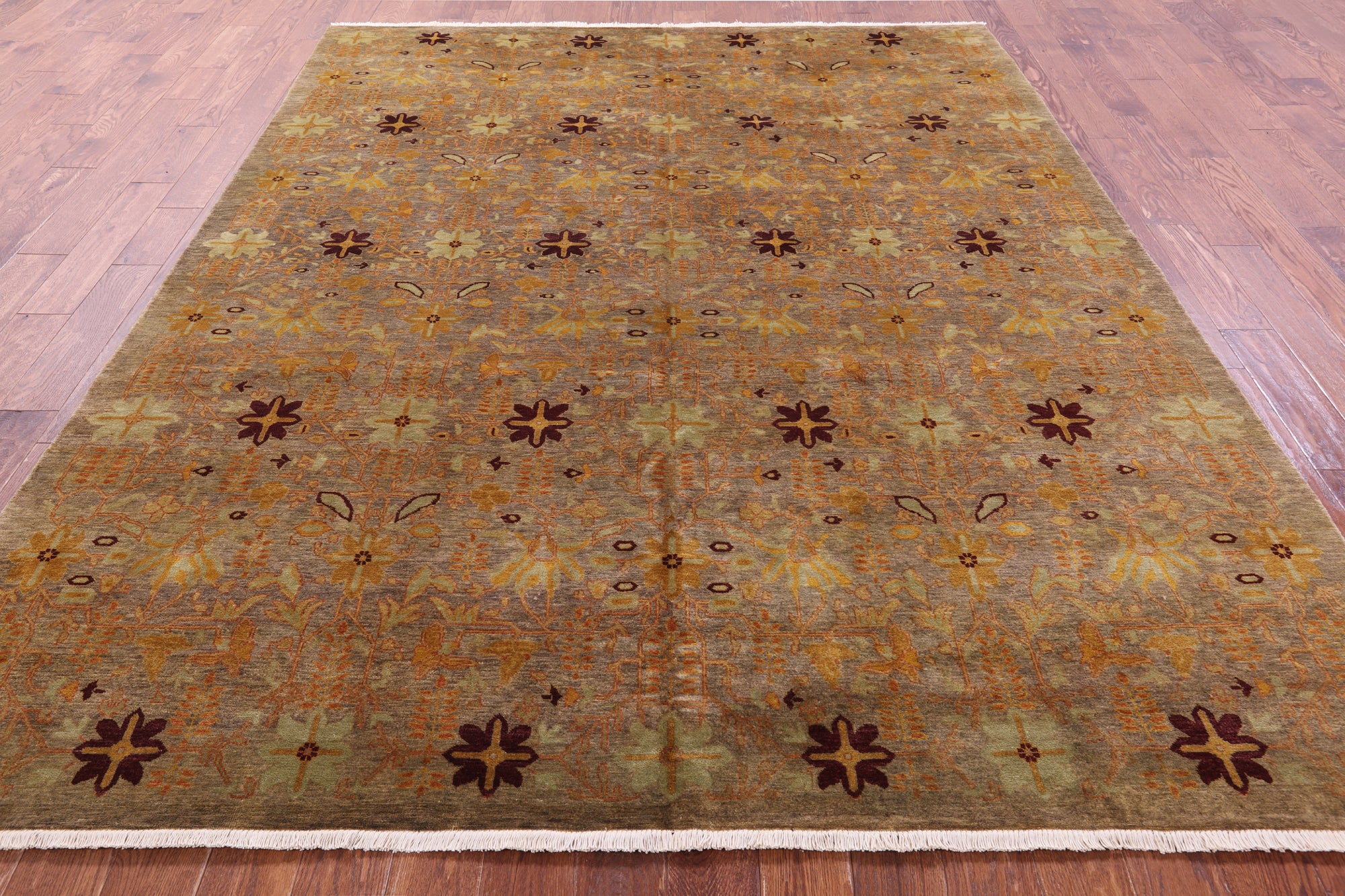 Peshawar Handmade Wool Area Rug - 8' 2" X 10' 6" - Golden Nile