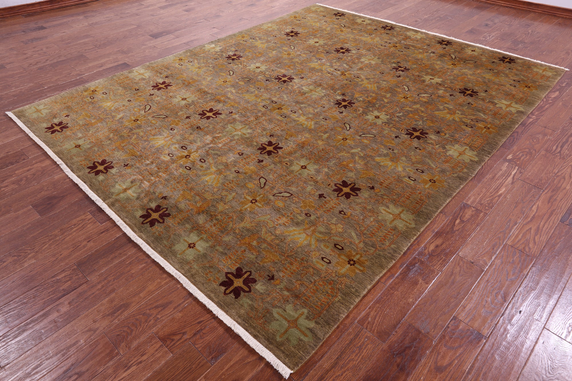 Peshawar Handmade Wool Area Rug - 8' 2" X 10' 6" - Golden Nile