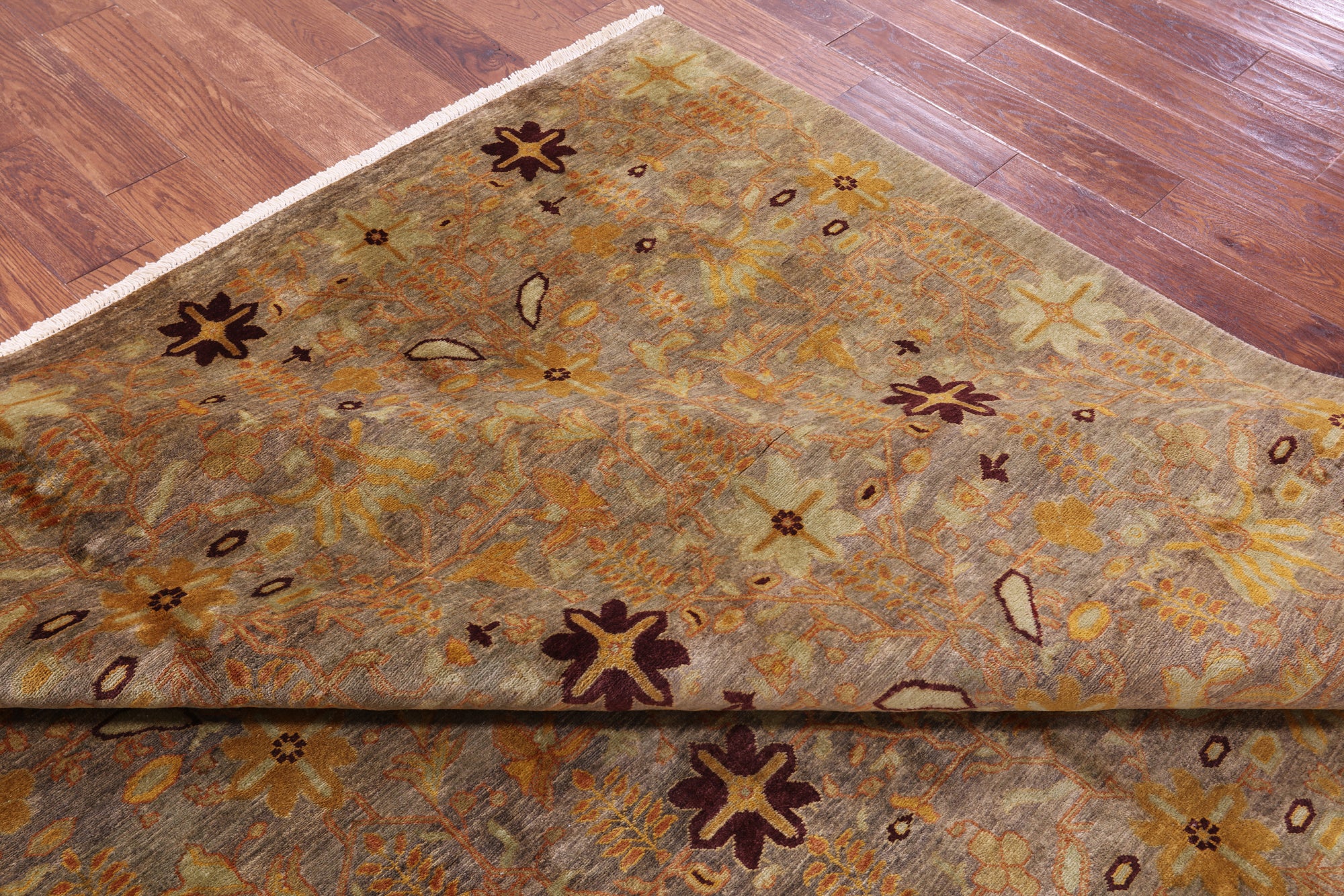Peshawar Handmade Wool Area Rug - 8' 2" X 10' 6" - Golden Nile