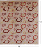 Ivory Tribal Gabbeh Handmade Wool Rug - 8' 8" X 9' 10" - Golden Nile