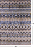 Ikat Handmade Wool Rug - 10' 0" X 14' 0" - Golden Nile