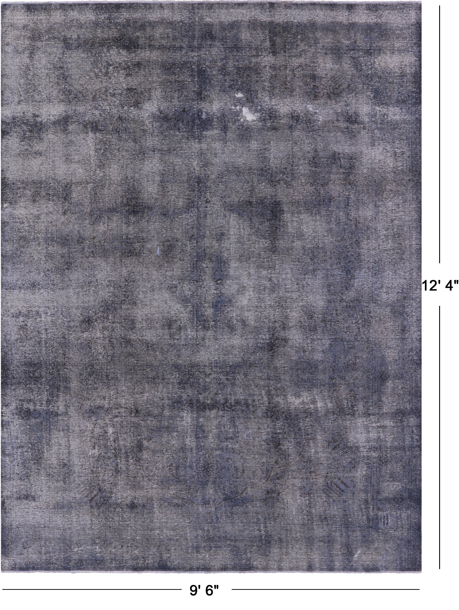 Persian Overdyed Hand Knotted Wool Rug - 9' 6" X 12' 4" - Golden Nile
