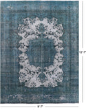 Persian Overdyed Hand-Knotted Wool Rug - 9' 7" X 12' 7" - Golden Nile