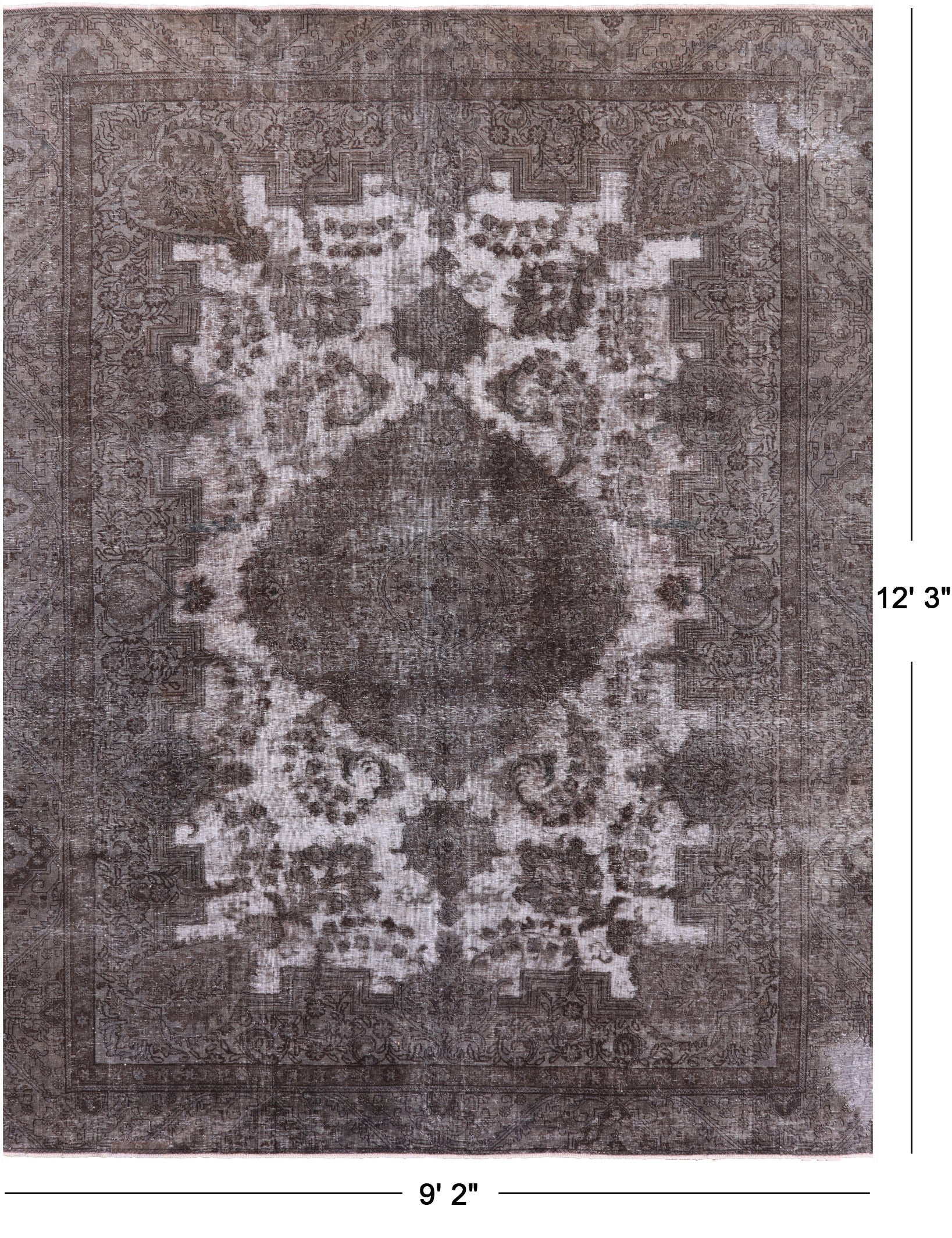 Persian Overdyed Hand Knotted Rug - 9' 2" X 12' 3" - Golden Nile