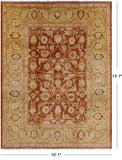 Chobi Peshawar Hand Knotted Rug - 10' 1" X 13' 7" - Golden Nile