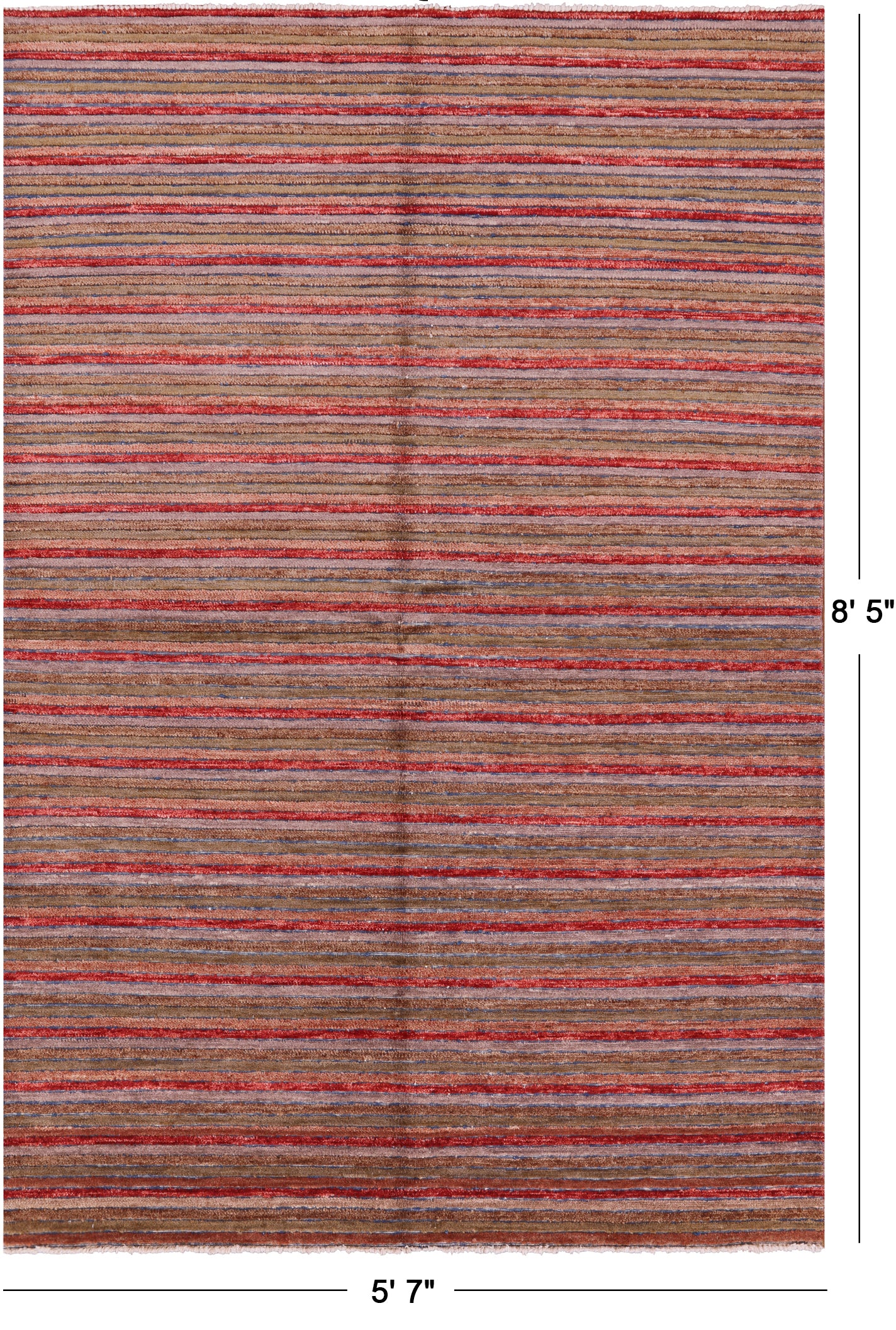 Persian Gabbeh Hand Knotted Wool Rug - 5' 7" X 8' 5" - Golden Nile