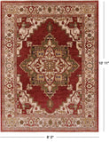 Heriz Serapi Hand Knotted Rug - 8' 0" X 10' 11'' - Golden Nile
