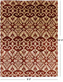 Ikat Handmade Wool Rug - 8' 0" X 10' 3" - Golden Nile