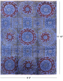 Ikat Handmade Wool Area Rug - 9' 0" X 11' 10" - Golden Nile