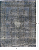 Persian Overdyed Hand-Knotted Wool Rug - 9' 7" X 12' 2" - Golden Nile