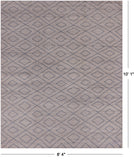 Ivory Moroccan Hand Knotted Wool Rug - 8' 4" X 10' 1" - Golden Nile