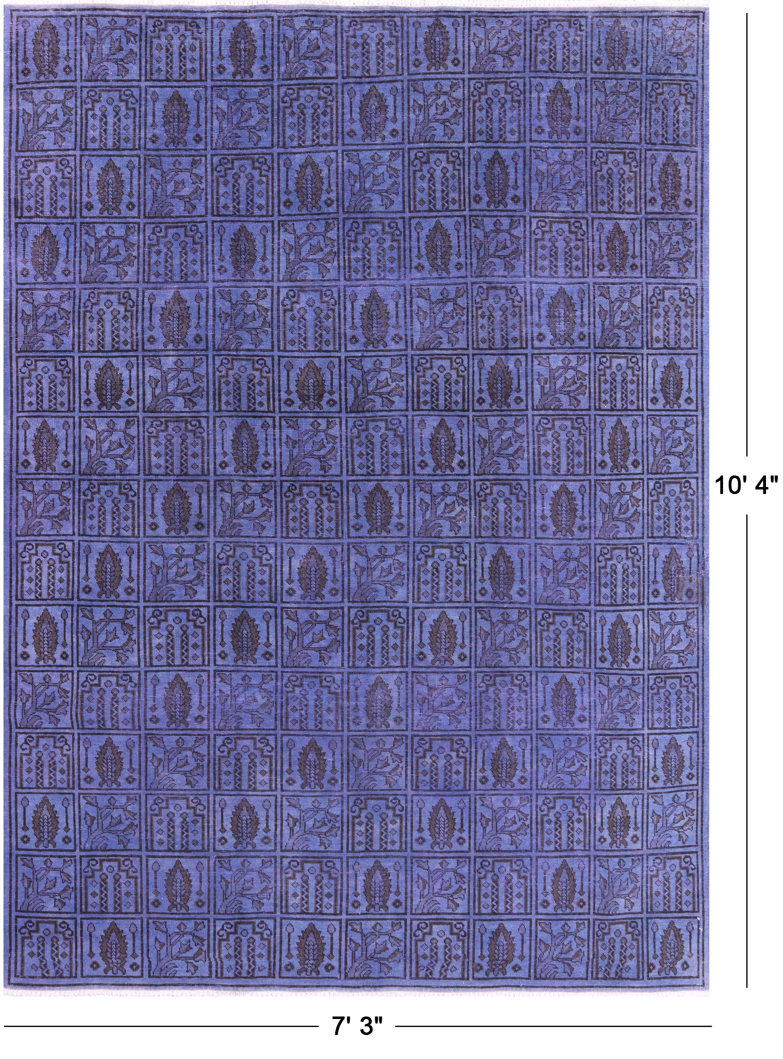 Persian Overdyed Hand Knotted Wool Area Rug - 7' 3" X 10' 4" - Golden Nile