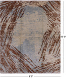Modern Hand Knotted Area Rug - 8' 2" X 10' 0" - Golden Nile