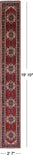 Red Heriz Handmade Wool Runner Rug - 2' 7" X 19' 10" - Golden Nile